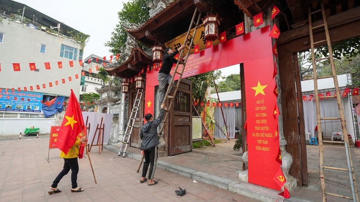 CÁC ĐIỂM BẦU CỬ TẠI PHƯỜNG VĂN MIẾU - QUỐC TỬ GIÁM SẴN SÀNG CHO NGÀY HỘI NON SÔNG- Ảnh 8.