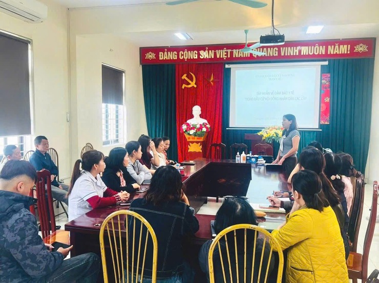 Trạm Y tế Tam Hưng bảo đảm cho công tác bầu cử diễn ra an toàn- Ảnh 1.