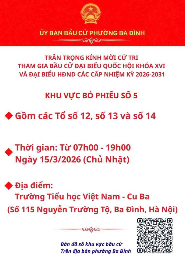 Phường Ba Đình thông báo các khu vực bỏ phiếu phục vụ bầu cử đại biểu Quốc hội khóa XVI và đại biểu HĐND các cấp- Ảnh 5.