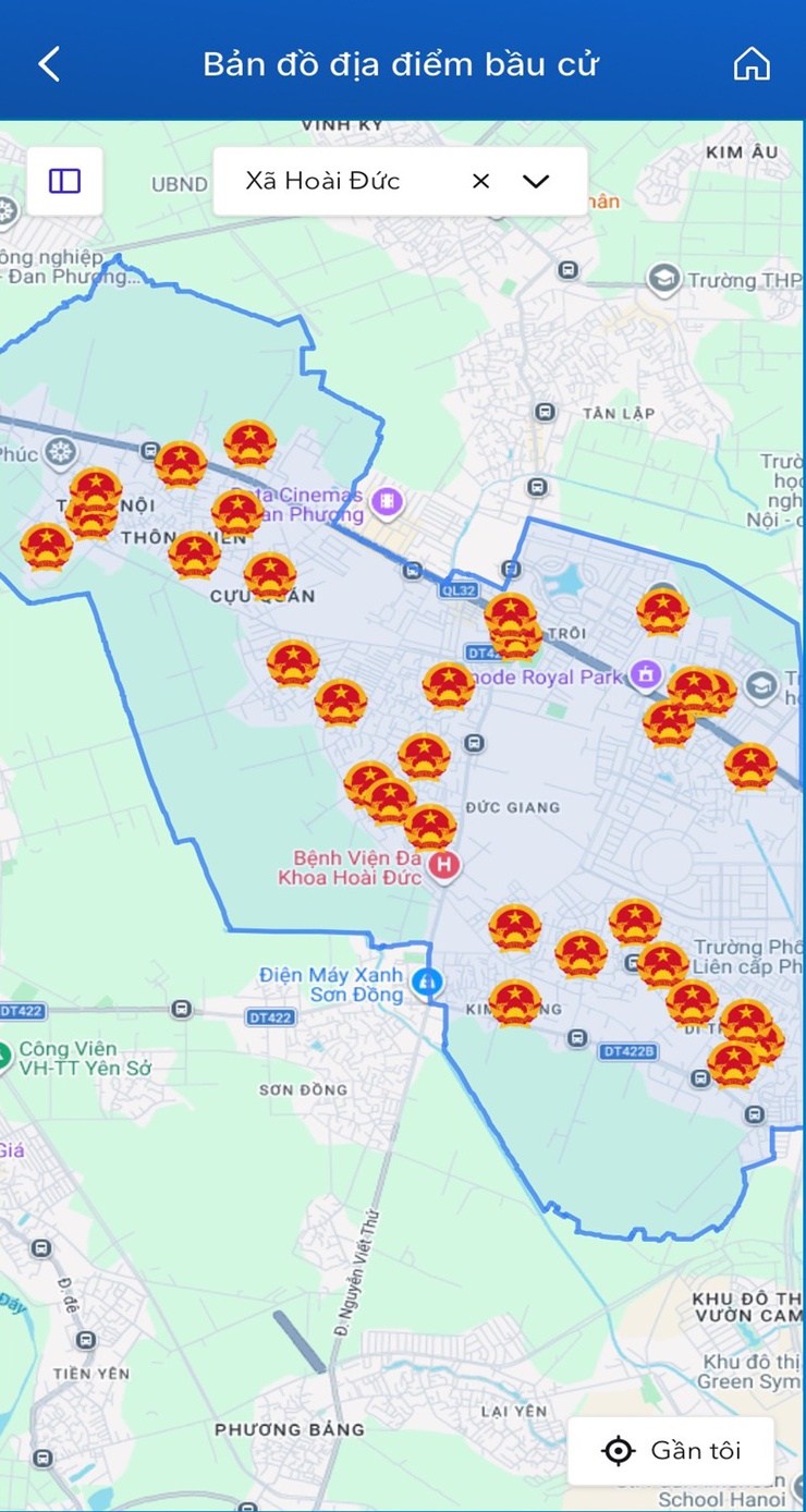 Ứng dụng iHanoi bổ sung bản đồ tra cứu địa điểm bầu cử- Ảnh 3.