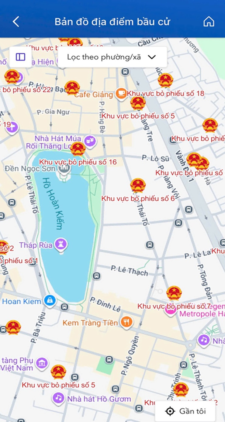 Ứng dụng iHanoi bổ sung bản đồ tra cứu địa điểm bầu cử- Ảnh 2.