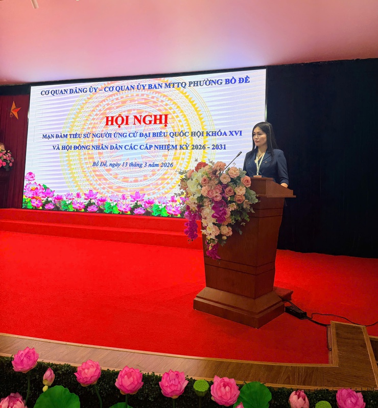 Cơ quan Đảng ủy – Ủy ban MTTQ Việt Nam và Cơ quan HĐND & UBND phường Bồ Đề tổ chức hội nghị mạn đàm tiểu sử các ứng cử viên- Ảnh 10.