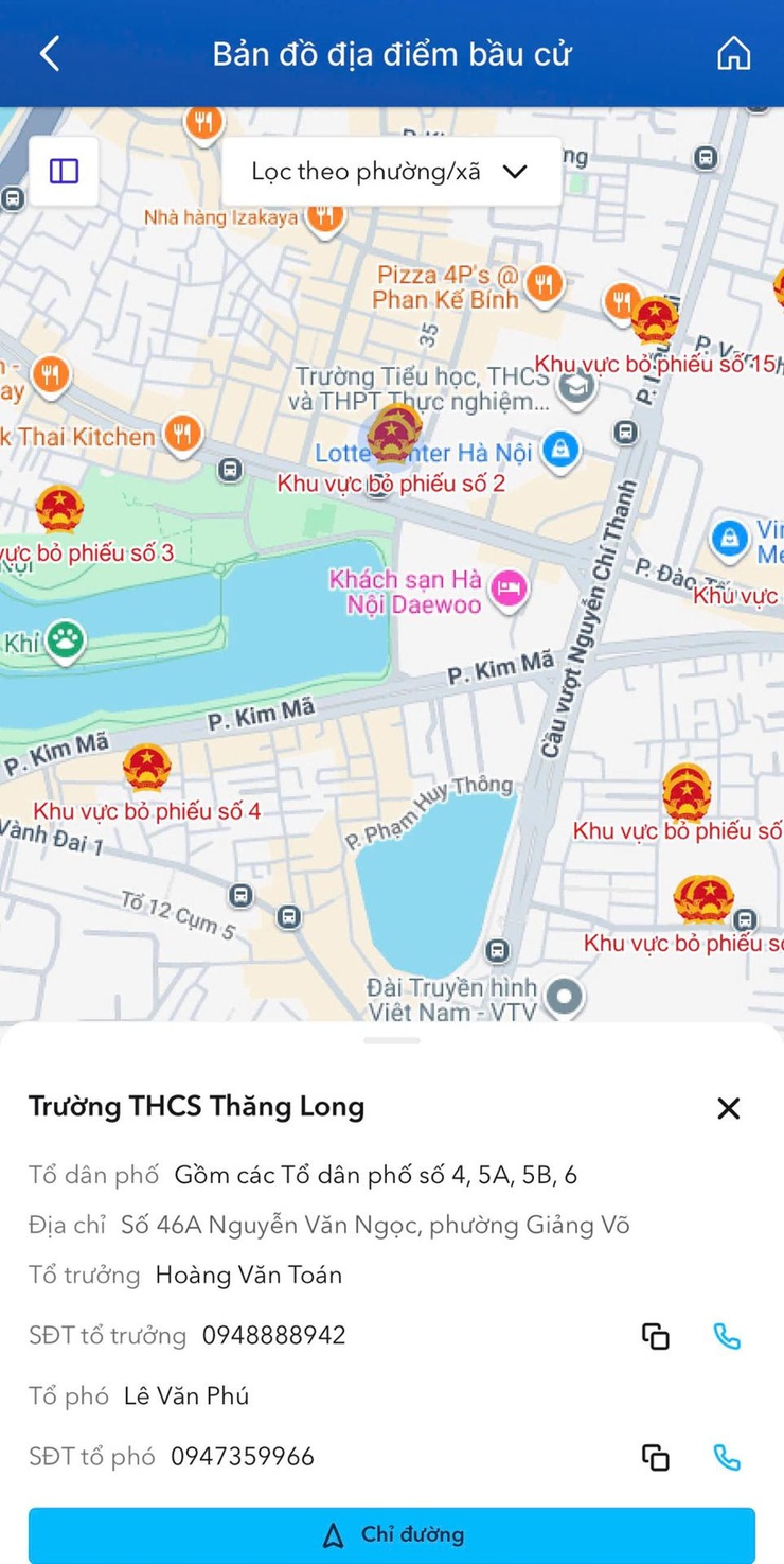 IHanoi tích hợp bản đồ số 1.451 điểm bầu cử phục vụ cử tri Thủ đô- Ảnh 3.
