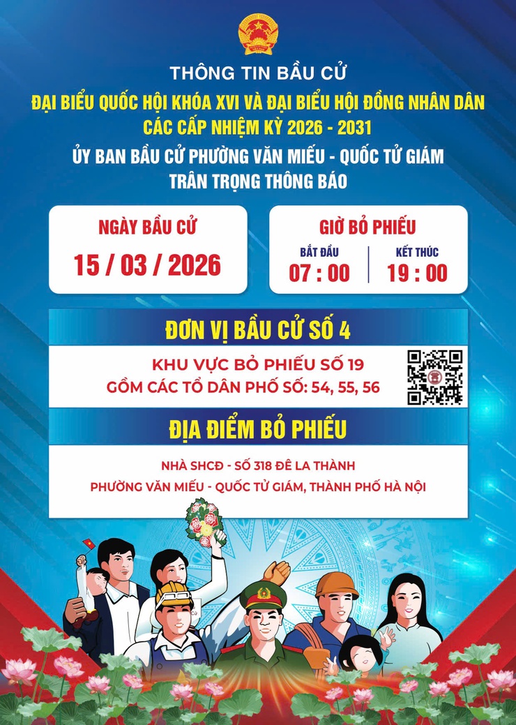 UBND phường Văn Miếu - Quốc Tử Giám thông báo chi tiết đến Nhân dân trên địa bàn các thông tin về Đơn vị bầu cử số 4- Ảnh 3.