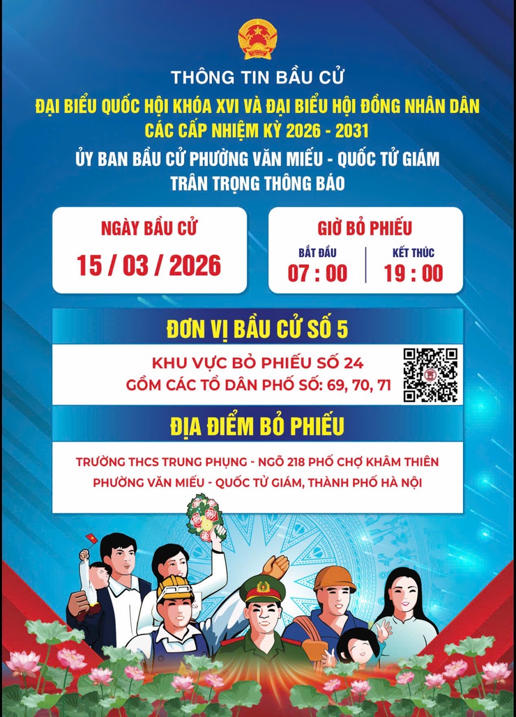 UBND phường Văn Miếu - Quốc Tử Giám thông báo chi tiết đến Nhân dân trên địa bàn các thông tin về Đơn vị bầu cử số 5.- Ảnh 2.