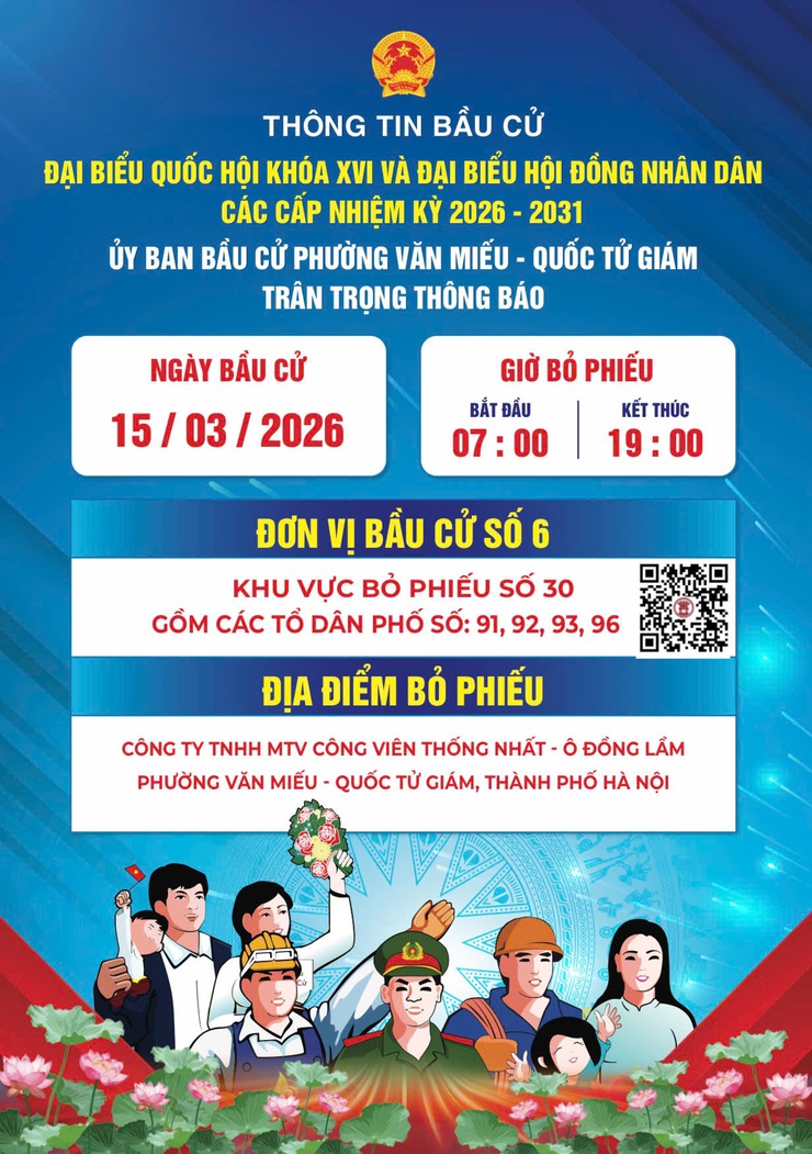 UBND phường Văn Miếu - Quốc Tử Giám thông báo chi tiết đến Nhân dân trên địa bàn các thông tin về Đơn vị bầu cử số 6- Ảnh 4.