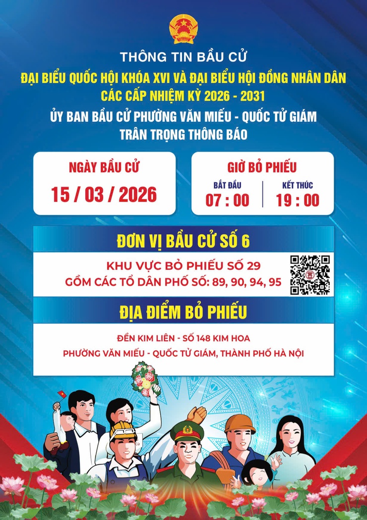 UBND phường Văn Miếu - Quốc Tử Giám thông báo chi tiết đến Nhân dân trên địa bàn các thông tin về Đơn vị bầu cử số 6- Ảnh 3.