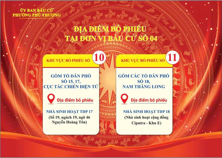 Phường Phú Thượng thông báo địa chỉ 16 khu vực bỏ phiếu phục vụ ngày bầu cử- Ảnh 4.