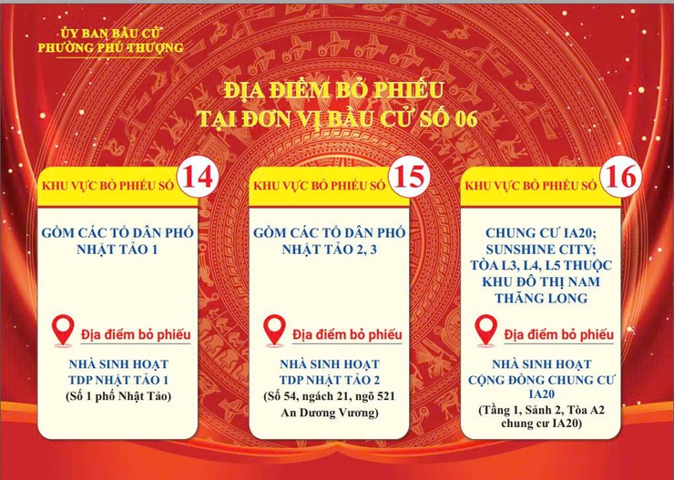 Phường Phú Thượng thông báo địa chỉ 16 khu vực bỏ phiếu phục vụ ngày bầu cử- Ảnh 6.