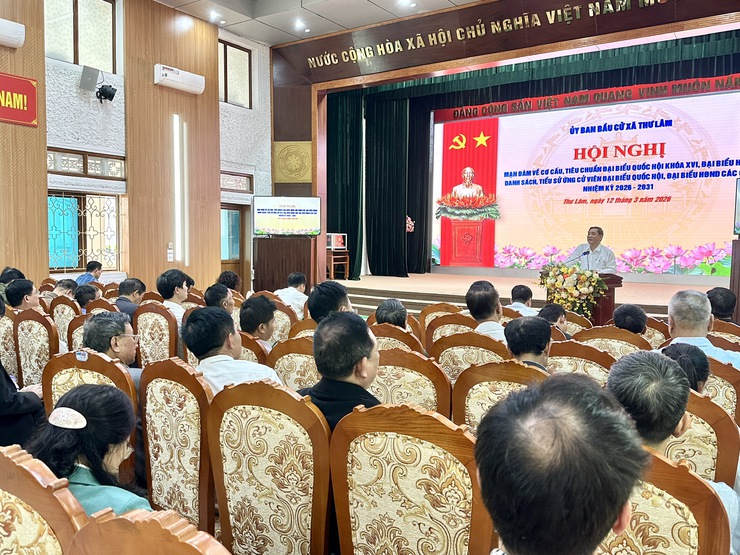 Uỷ ban bầu cử  xã Thư Lâm tổ chức Hội nghị mạn đàm về tiêu chuẩn, cơ cấu đại biểu Quốc hội khóa XVI và đại biểu HĐND; danh sách, tiểu sử ứng cử viên Đại biểu Quốc hội, Đại biểu HĐND các cấp, nhiệm kỳ 2026-2031. - Ảnh 6.