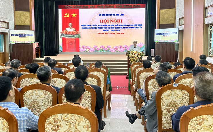 Uỷ ban bầu cử  xã Thư Lâm tổ chức Hội nghị mạn đàm về tiêu chuẩn, cơ cấu đại biểu Quốc hội khóa XVI và đại biểu HĐND; danh sách, tiểu sử ứng cử viên Đại biểu Quốc hội, Đại biểu HĐND các cấp, nhiệm kỳ 2026-2031. - Ảnh 4.