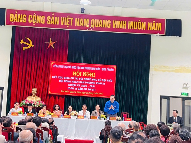 ỨNG CỬ VIÊN ĐẠI BIỂU HĐND PHƯỜNG VĂN MIẾU – QUỐC TỬ GIÁM TIẾP XÚC CỬ TRI ĐƠN VỊ BẦU CỬ SỐ 1- Ảnh 6.