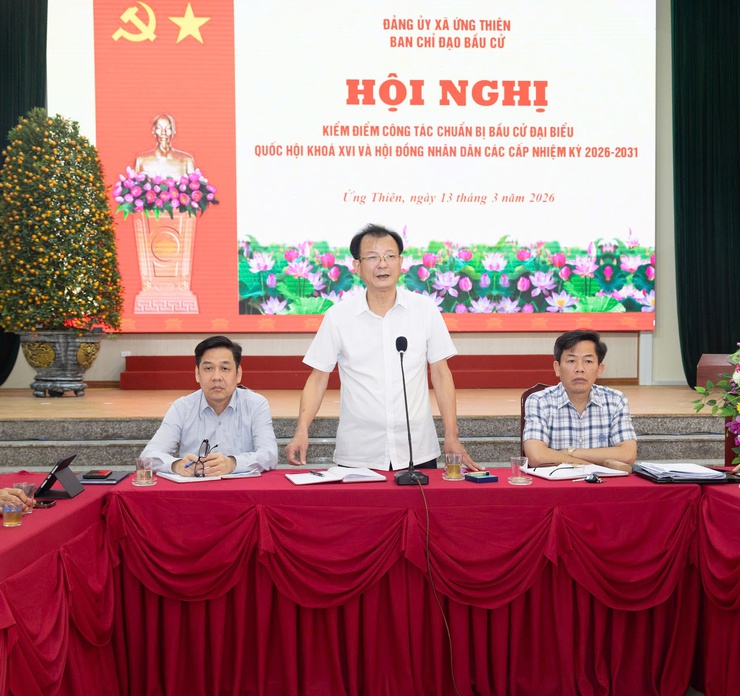 Ứng Thiên kiểm điểm công tác chuẩn bị bầu cử, sẵn sàng cho Ngày hội toàn dân 15/3/2026- Ảnh 2.