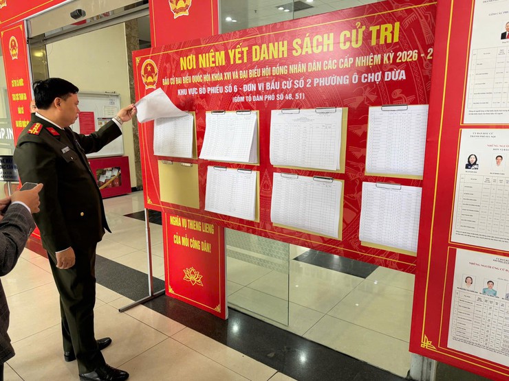 Đoàn công tác của Công an Thành phố Hà Nội kiểm tra, làm việc với các đơn vị về công tác bảo đảm an ninh, trật tự phục vụ bầu cử- Ảnh 6.