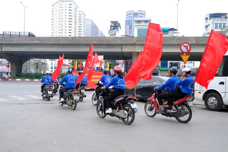 Tuổi trẻ phường Thanh Xuân ra quân tuyên truyền bầu cử- Ảnh 3.