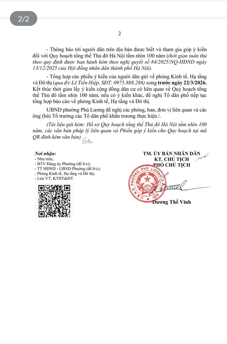 UBND phường Phú Lương triển khai lấy ý kiến cộng đồng dân cư đối với quy hoạch tổng thể Thủ đô Hà Nội tầm nhìn 100 năm- Ảnh 3.