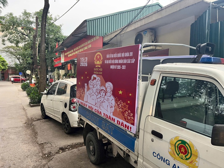 Phường Định Công ra quân tuyên truyền bầu cử Quốc hội khóa và đại biểu HĐND các cấp nhiệm kỳ 2026-2031- Ảnh 1.