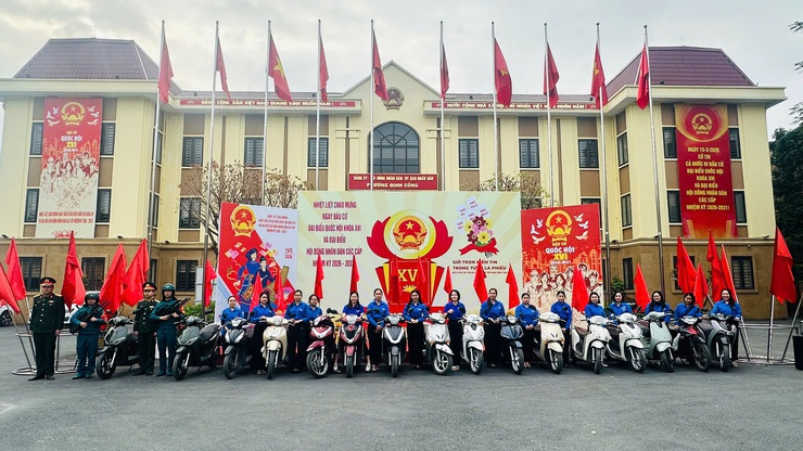 Phường Định Công ra quân tuyên truyền bầu cử Quốc hội khóa và đại biểu HĐND các cấp nhiệm kỳ 2026-2031- Ảnh 2.