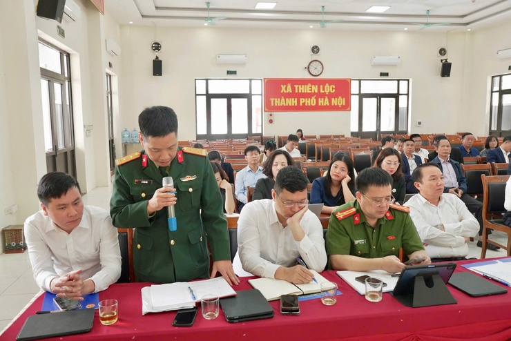 Xã Thiên Lộc giao ban công tác chuẩn bị cuộc bầu cử đại biểu Quốc hội khóa XVI và đại biểu HĐND các cấp- Ảnh 16.