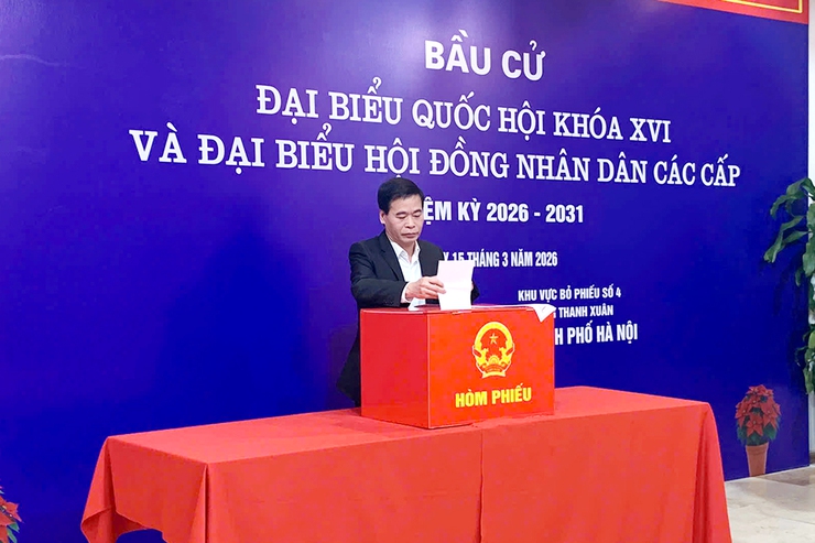 Cử tri phường Thanh Xuân nô nức tham gia Ngày hội bầu cử đại biểu Quốc hội khóa XVI và đại biểu HĐND các cấp nhiệm kỳ 2026-2031- Ảnh 14.
