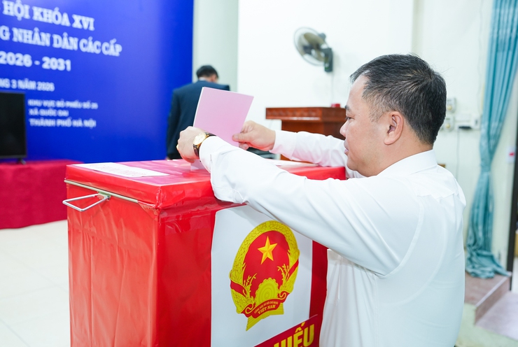 Đồng chí Phó Bí thư Đảng ủy, Chủ tịch UBND xã Quốc Oai dự khai mạc bầu cử đại biểu Quốc hội khóa XVI và đại biểu HĐND các cấp nhiệm kỳ 2026–2031- Ảnh 14.