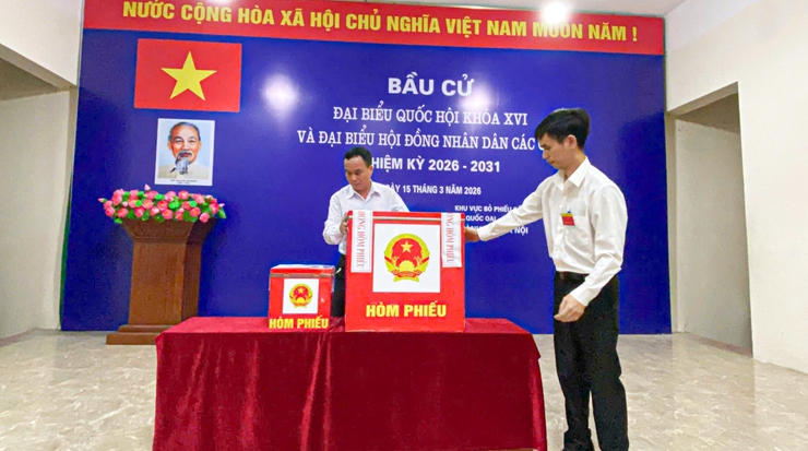 Đồng chí Phó Bí thư Đảng ủy, Chủ tịch UBND xã Quốc Oai dự khai mạc bầu cử đại biểu Quốc hội khóa XVI và đại biểu HĐND các cấp nhiệm kỳ 2026–2031- Ảnh 8.