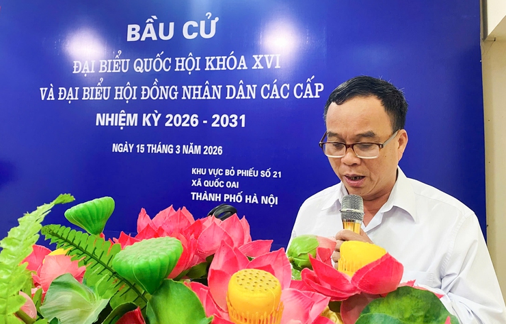 Đồng chí Phó Bí thư Đảng ủy, Chủ tịch UBND xã Quốc Oai dự khai mạc bầu cử đại biểu Quốc hội khóa XVI và đại biểu HĐND các cấp nhiệm kỳ 2026–2031- Ảnh 6.