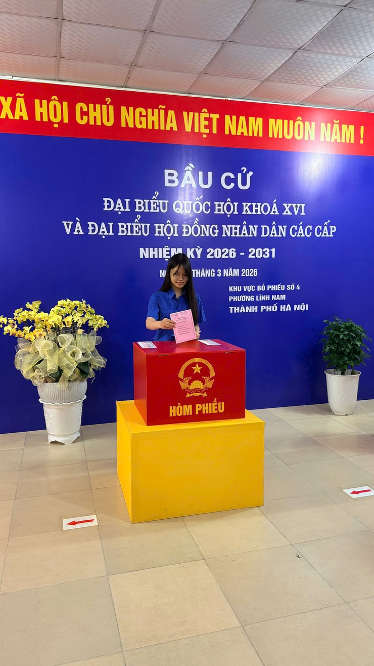 Cử tri phường Lĩnh Nam nô nức đi bầu cử từ sáng sớm- Ảnh 10.