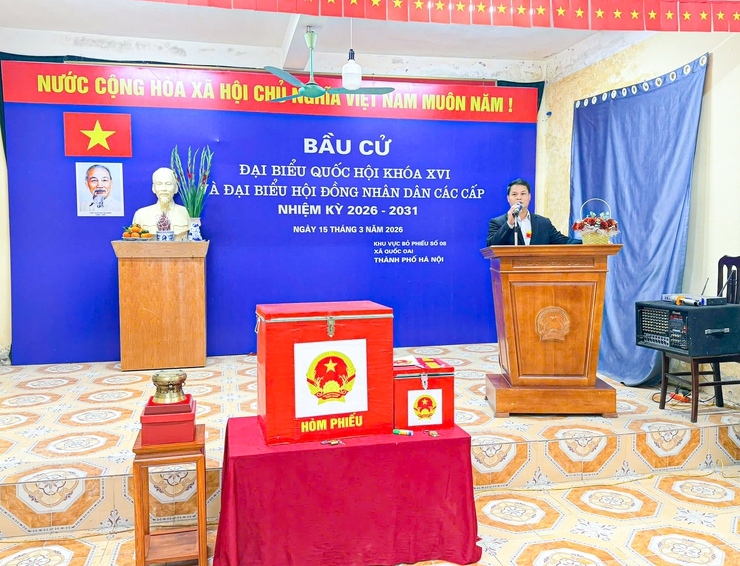 Đồng chí Phó Bí thư Đảng ủy, Chủ tịch UBND xã Quốc Oai dự khai mạc bầu cử đại biểu Quốc hội khóa XVI và đại biểu HĐND các cấp nhiệm kỳ 2026–2031- Ảnh 10.