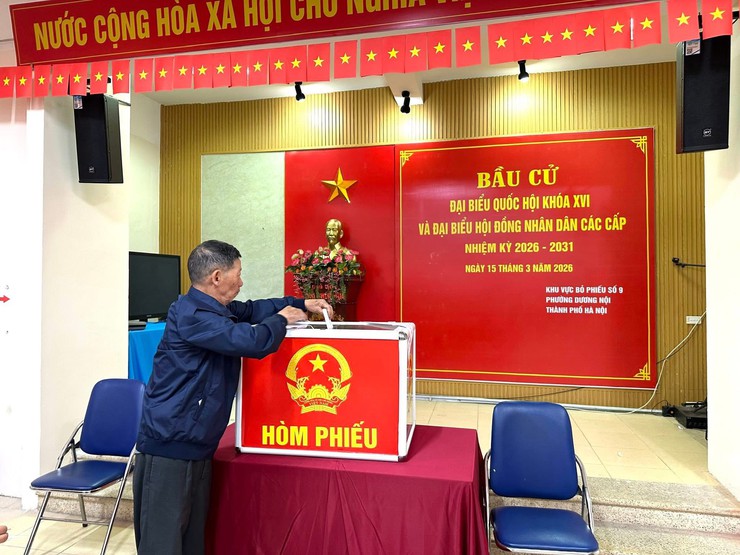 Đồng loạt 22 khu vực bỏ phiếu trên địa bàn phường Dương Nội khai mạc bầu cử- Ảnh 18.