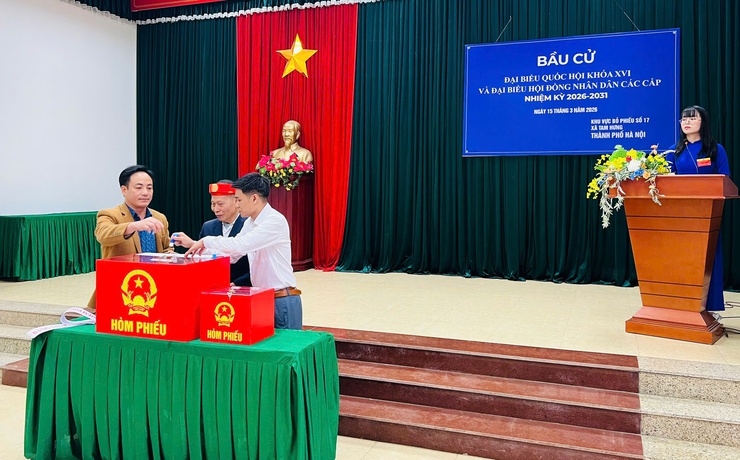 Cử tri Tam Hưng hân hoan đi bầu cử- Ảnh 9.