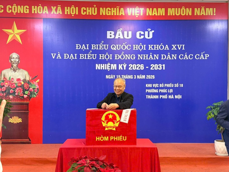 18 khu vực bỏ phiếu phường Phúc Lợi tổ chức Lễ khai mạc bầu cử đại biểu Quốc hội khóa XVI và đại biểu HĐND các cấp nhiệm kỳ 2026-2031- Ảnh 1.