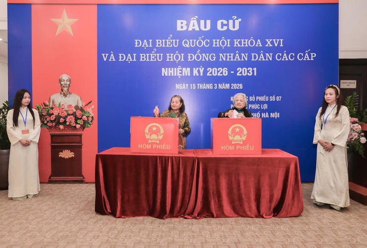 18 khu vực bỏ phiếu phường Phúc Lợi tổ chức Lễ khai mạc bầu cử đại biểu Quốc hội khóa XVI và đại biểu HĐND các cấp nhiệm kỳ 2026-2031- Ảnh 2.