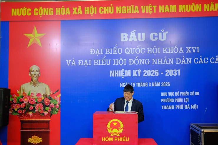 18 khu vực bỏ phiếu phường Phúc Lợi tổ chức Lễ khai mạc bầu cử đại biểu Quốc hội khóa XVI và đại biểu HĐND các cấp nhiệm kỳ 2026-2031- Ảnh 6.