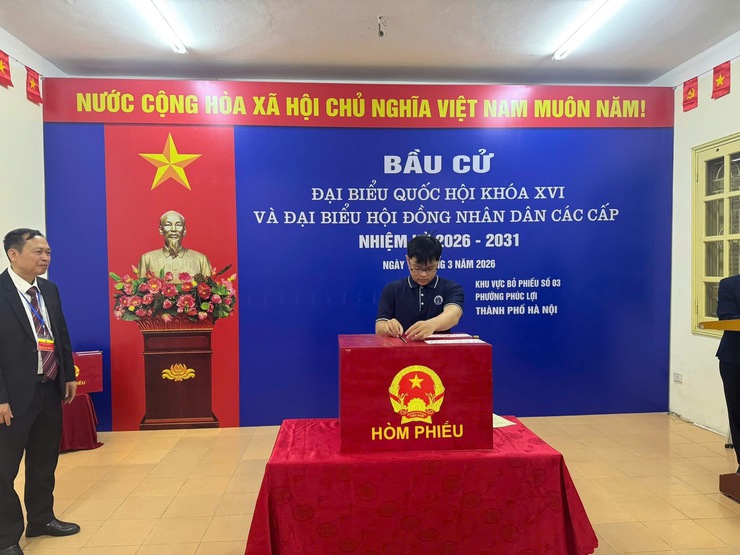 18 khu vực bỏ phiếu phường Phúc Lợi tổ chức Lễ khai mạc bầu cử đại biểu Quốc hội khóa XVI và đại biểu HĐND các cấp nhiệm kỳ 2026-2031- Ảnh 9.