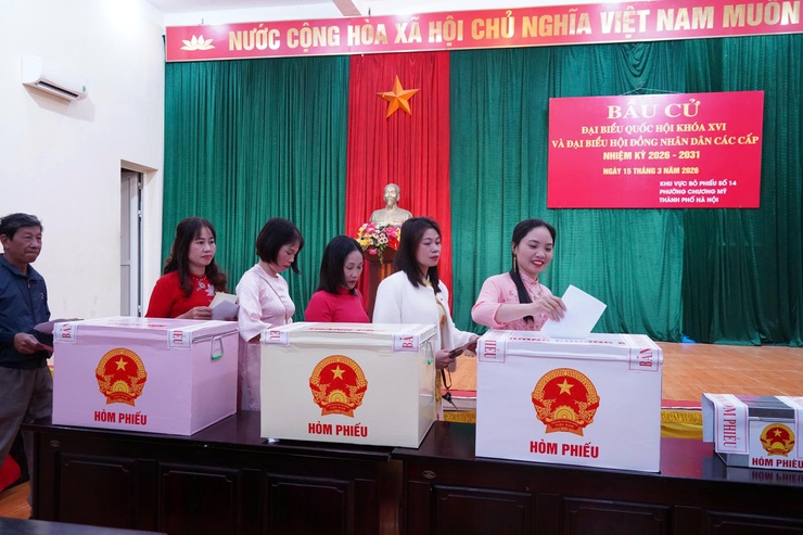 Cử tri phường Chương Mỹ tích cực đi bỏ phiếu bầu cử đại biểu Quốc hội khóa XVI và đại biểu HĐND các cấp, nhiệm kỳ 2026 - 2031- Ảnh 8.