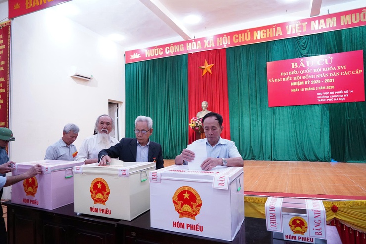 Cử tri phường Chương Mỹ tích cực đi bỏ phiếu bầu cử đại biểu Quốc hội khóa XVI và đại biểu HĐND các cấp, nhiệm kỳ 2026 - 2031- Ảnh 4.