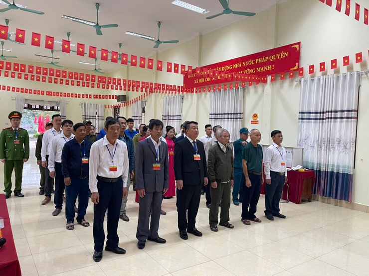 Xã Bình Minh: 46 khu vực bỏ phiếu đồng loạt khai mạc lúc 7 h- Ảnh 1.