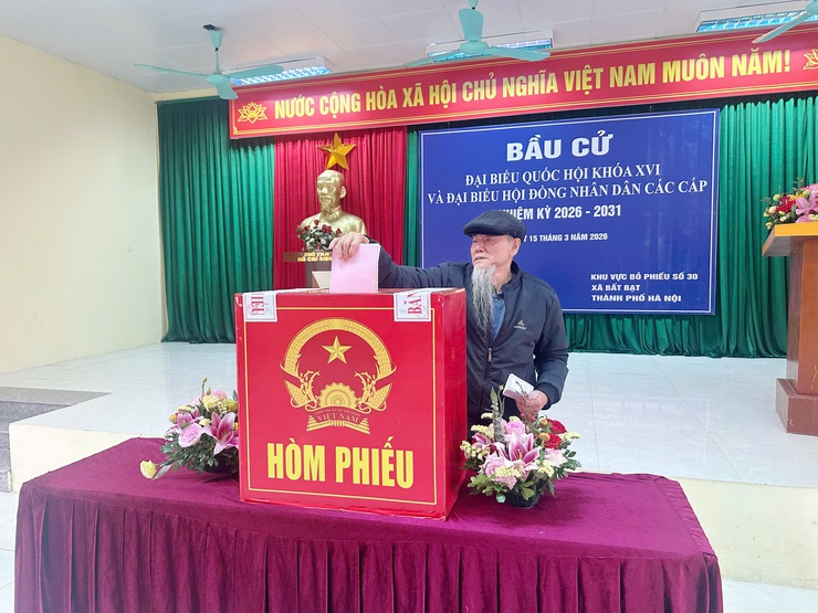 Xã Bất Bạt-TP Hà Nội: Cử tri nô nức đi bầu cử từ sớm- Ảnh 17.