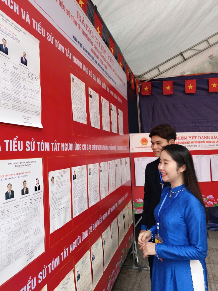 TUỔI TRẺ THANH TRÌ TÍCH CỰC HỖ TRỢ TẠI CÁC ĐIỂM BỎ PHIẾU – CHUNG TAY CHO NGÀY HỘI TOÀN DÂN- Ảnh 5.