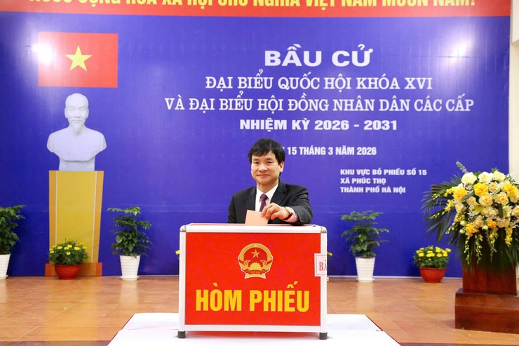 Hơn 50.000 cử tri xã Phúc Thọ nô nức tham gia bầu cử đại biểu Quốc hội khóa XVI và đại biểu Hội đồng nhân dân các cấp nhiệm kỳ 2026–2031- Ảnh 9.