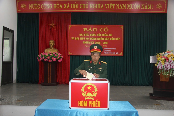 Thôn D8, xã Thanh Trì hoàn thành 100% cử tri tham gia bỏ phiếu- Ảnh 6.