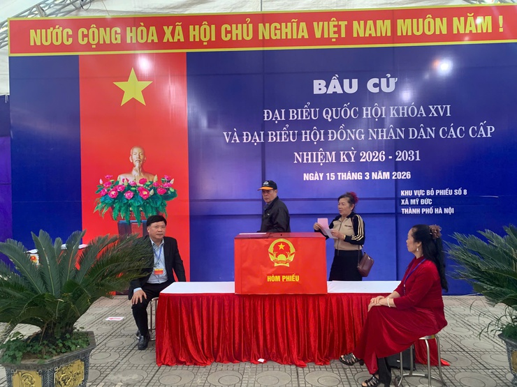 Mỹ Đức: 99,67% cử tri đi bầu cử trong ngày hội lớn- Ảnh 4.