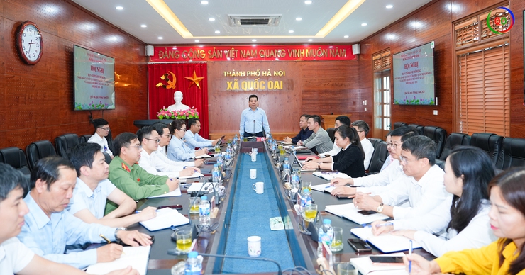 Đảng ủy xã Quốc Oai tổ chức hội nghị Ban Chấp hành mở rộng nghe báo cáo kết quả công tác bầu cử- Ảnh 1.