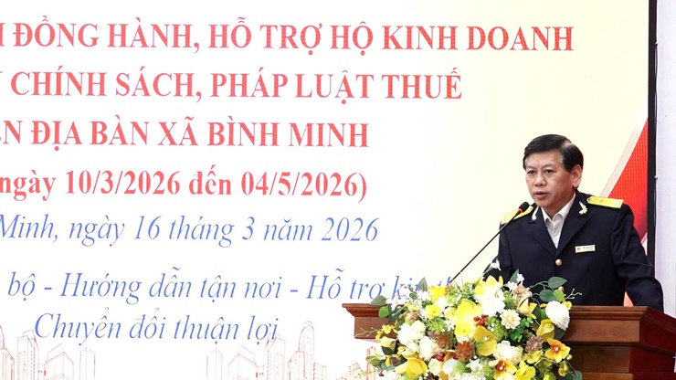 Lễ ra quân tháng cao điểm đồng hành, hỗ trợ hộ kinh doanh tuân thủ chính sách, pháp luật thuế trên địa bàn xã Bình Minh- Ảnh 3.