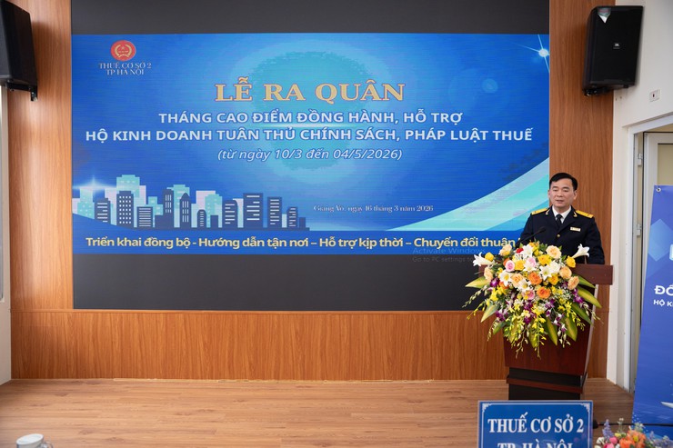 THUẾ CƠ SỞ 2 TP HÀ NỘI RA QUÂN “THÁNG CAO ĐIỂM ĐỒNG HÀNH HỖ TRỢ HỘ KINH DOANH, CÁ NHÂN KINH DOANH TUÂN THỦ CHÍNH SÁCH PHÁP LUẬT THUẾ”- Ảnh 1.