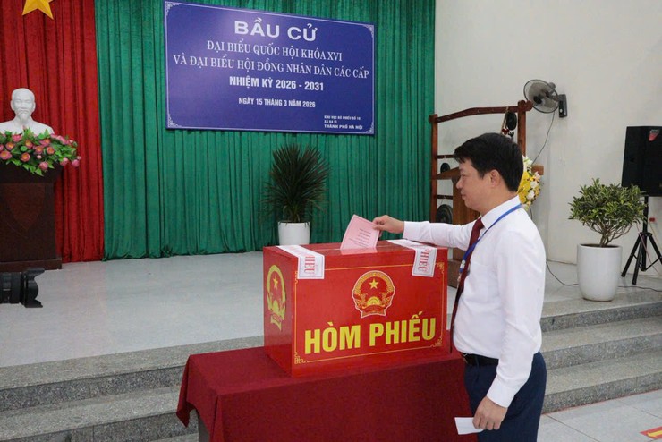 Xã Ba Vì rộn ràng khai mạc bầu cử Đại biểu Quốc hội khóa XVI và Đại biểu HĐND các cấp nhiệm kỳ 2026–2031- Ảnh 1.