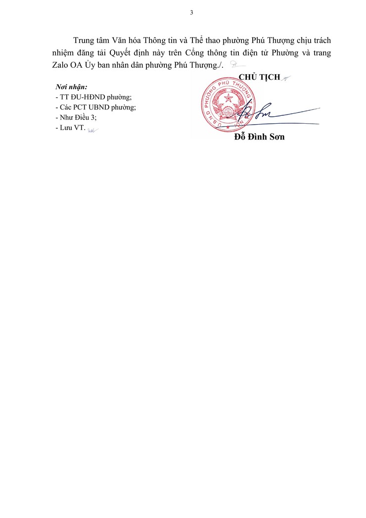 Công khai quyết định về việc chuyển mục đích sử dụng đất tại Phường Phú Thượng- Ảnh 3.