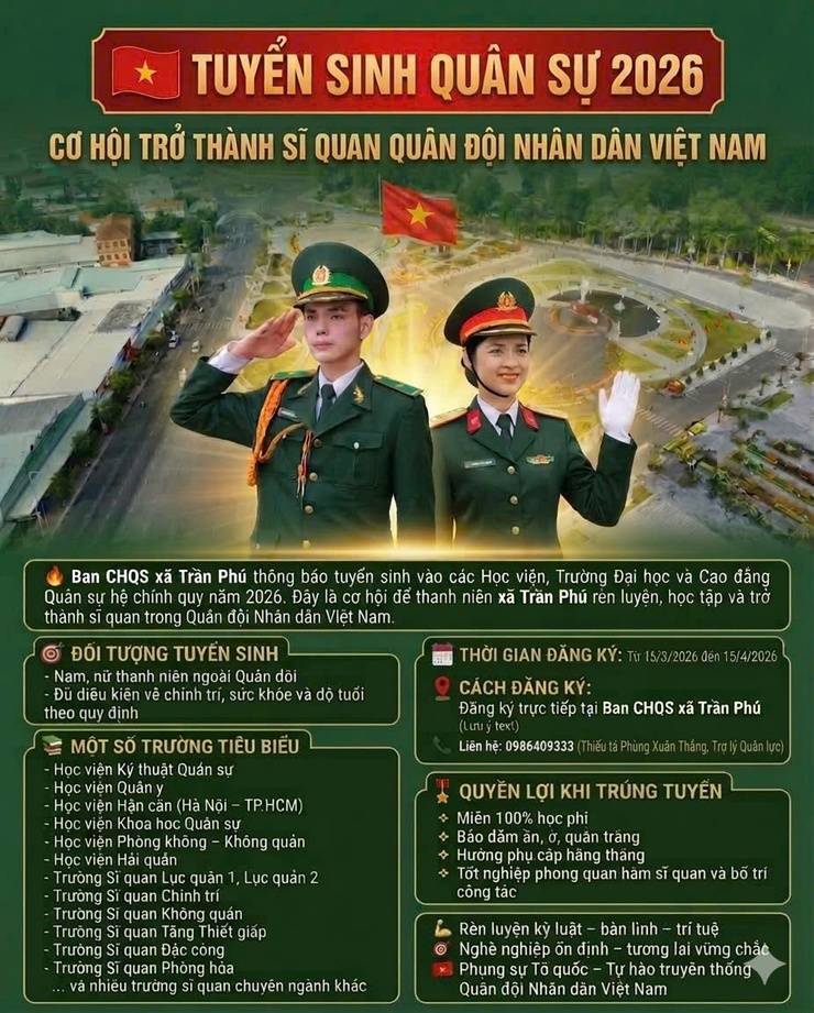 
Tuyển sinh quân sự năm 2026- Ảnh 1.