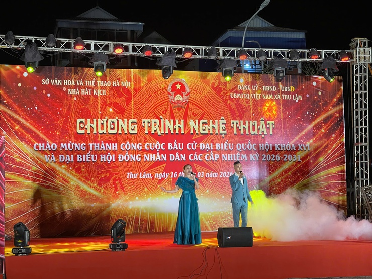 SỞ VĂN HÓA VÀ THỂ THAO HÀ NỘI – NHÀ HÁT KỊCH HÀ NỘI PHỐI HỢP VỚI XÃ THƯ LÂM TỔ CHỨC CHƯƠNG TRÌNH NGHỆ THUẬT CHÀO MỪNG THÀNH CÔNG CUỘC BẦU CỬ ĐẠI BIỂU QUỐC HỘI KHÓA XVI VÀ ĐẠI BIỂU HĐND CÁC CẤP NHIỆM KỲ 2026 – 2031- Ảnh 5.